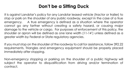 Semi Sitting Duck